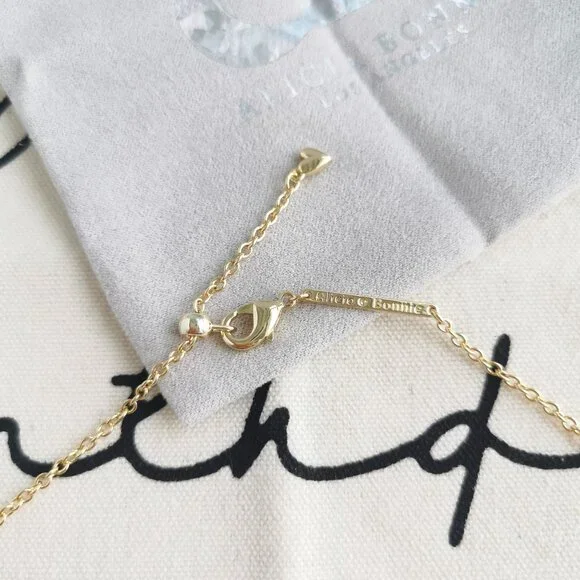 Alicia Bonnie Charm Necklace - Isabella - White Crystal Gold - Picture 2 of 3